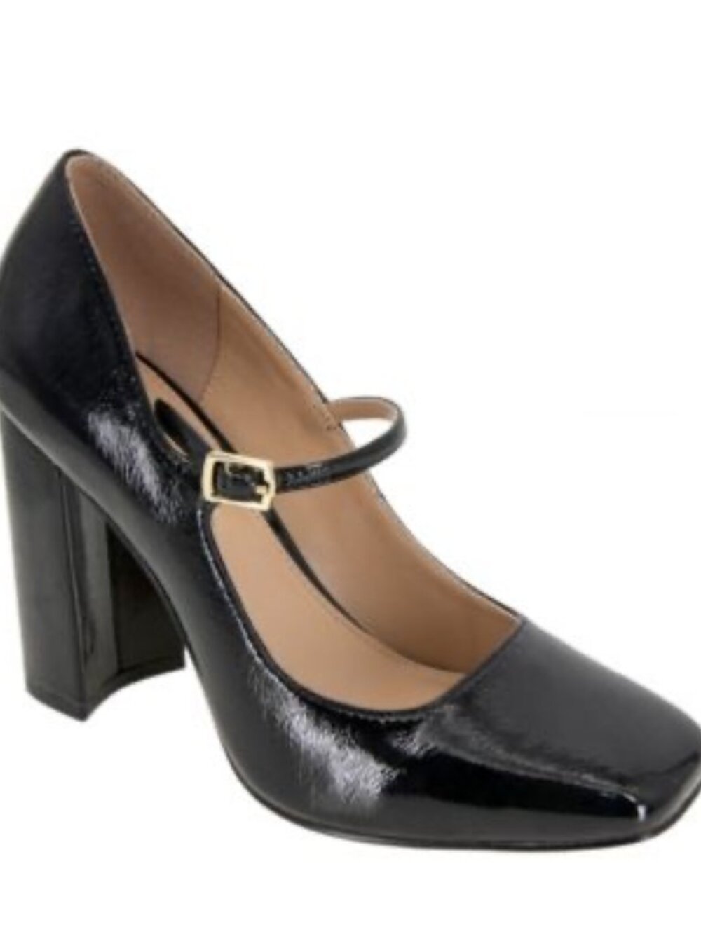 Women's Dannie Block-Heel Mary-Jane Pumps Size 8.5 Black EUC